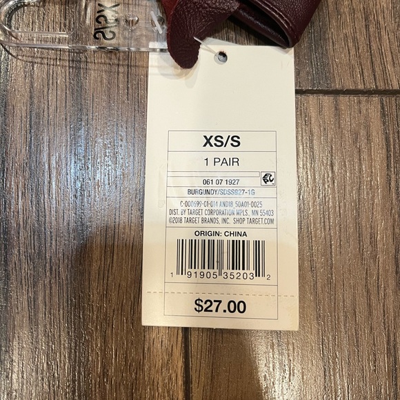 A New Day Burgundy Leather Gloves - Picture 3 of 4